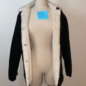 Black sherling jacket. Perfect for the winter
